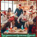 Tessco for you 48 Pcs Christmas Fillable Light Bulb Ornaments, 3.4 oz 100 ml Clear Plastic Light Bulb Jars with Cards & String for DIY Crafts, Candy, Juice, Xmas Tree Decoration, Party Favors