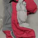 MIGOHI Full Body Dog Coat - Warm Reflective Winter Coat for Medium Dogs with Harness, Turtleneck Dog Fleece Jacket,Four-Leg Windproof Puffer Jackets Snowsuit with Zipper (Large(Back:16.9"), HotPink)