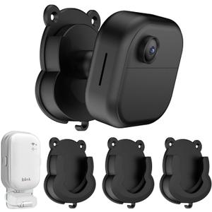 3 Pack Blink Camera Wall Mount Bracket – Adhesive or Drill Installation for Blink Mini 2K+/Mini 2/Outdoor 4/Outdoor 2K+/Indoor Cameras with Sync Module Core Outlet Mount