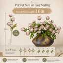 8 Pcs Faux Peony Stems Flowers Vintage Real Look Artificial Silk Flowers, Bulk Fake Peonies Branches for Vase Filler DIY Bouquet Wedding Centerpiece Bridal Shower Gifts Home Decor (Brownish)