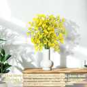 Artificial Flowers 8PCS Silk Flowers with Long Stems, Fake Flowers Bulk Fake Babys Breath, Yellow Flowers for Tall Vase Outdoor Garden Wedding Party Home Table Centerpiece