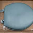 Soft Standard Vinyl Toilet Seat, Light Green - 17 Inch Soft Vinyl Cover with Comfort Foam Cushioning - Fits All Standard Size Fixtures - Easy to Install Fantasia by Achim Home Decor
