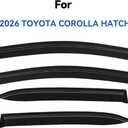 Window Visors Rain Guards for 2019-2026 Toyota Corolla Hatchback, Out-Channel Window Vent Wind Deflectors Visors Shades for 19 20 21 22 23 24 25 26 Corolla Hatchback