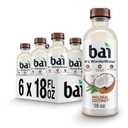 Bai Antioxidant Infused Water Beverage, Molokai Coconut, with Vitamin C and No Artificial Sweeteners, 18 Fluid Ounce Bottle, 6 Pack, BBD: JUN 30/2026
