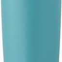Owala SmoothSip Slider Insulated Stainless Steel Coffee Tumbler, Reusable Iced Coffee Cup, Hot Coffee Travel Mug, BPA Free 20 oz, Grey/Blue (Beachy Breeze)