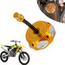 Dirt Bike Gas Cap,Motorcycle Gas Fuel Tank Cap with Breather Valve Universal CNC for SSR Taotao Apollo 125 110 Coolster Raptor Peace 50 70 80 90 110 150 DB10 DB14 SDG107 Pit Dirt Bike ATV Gold