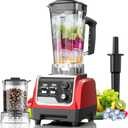 Blender for Smoothies with 1800 Watt Motor Powerful Countertop Blenders for Kitchen 70OZ Large Capacity Smoothie Blender and Grinder Combo for Ice Crush Frozen Drinks Puree (Red)