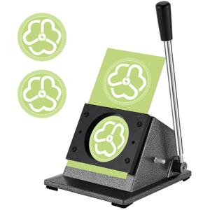 Saladulce 1.26" Button Paper Cutter Graphic Punch Die Cutter Button Cutter for 32mm Buttons, 1.732" Circle Cutter Punch 44mm Round Paper Cutter