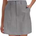 MoFiz Womens Golf Skirt Lightweight Breathable Athletic Skorts Skirts for Women with Pockets Waterproof Stretch Casual Skort (Gray, S)
