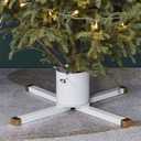 Blissun Christmas Tree Stand, Christmas Tree Holder, Xmas Tree Stand for Real Trees, Fits up to 8FT Real Trees, White