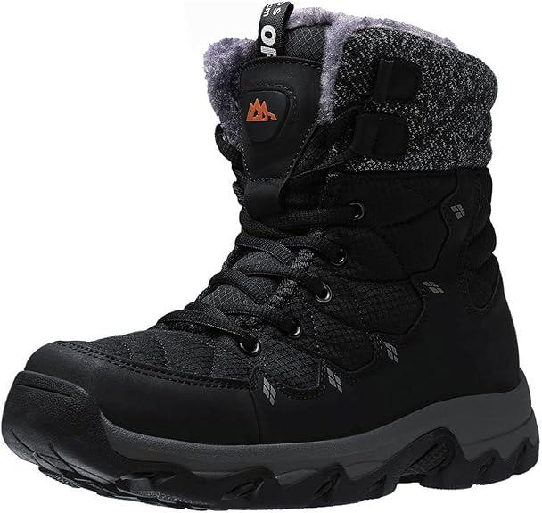 Men's Winter Snow Boots Water Resistant Non Slip Warm Outdoor Lightweight Comfortable Durable 7.1 IN Height Hiking Shoes | 10