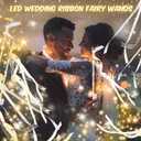 HONLYNE 100PCS Light up Wands for wedding, Wedding Wands Streamers with 3 Colorful Flashing Modes, Fairy Wands, LED Silk Fairy Wand with Bells for Wedding, New Year, Thanksgiving, Concert