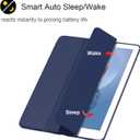 Case for iPad 10.2 2021/2020/2019, Smart Lightweight Trifold Stand Cover, Auto Sleep/Wake Soft TPU Pencil Holder Case for iPad 10.2 inch 9th/8th/7th Generation - Navy Blue