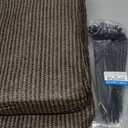 KANAGAWA 4ft x 50ft Privacy Screen Fence, 90% Blockage Heavy Duty 175 GSM Fencing Mesh Net Cover for Outdoor Wall Garden Yard Backyard 40 Cable Zip Ties Included Brown