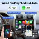 10.1 inch Single Din Car Stereo with CarPlay and Android Auto, 10 inch Touch Screen Radio with Mirror Link/1080P/EQ Audio/SWC/Bluetooth +Backup Camera+MIC
