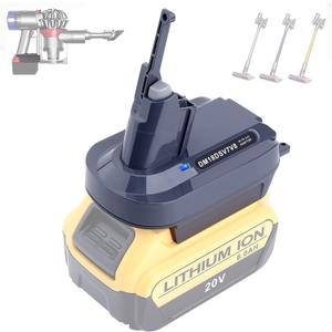 V7 V8 Battery Adapter Compatible with Dewalt 20V Battery Converted to Replacement for Dyson V7 V8 Battery SV10 SV11 Series Animal Absolute Motorhead Pro HEPA Cordless Stick Vacuum Cleaners