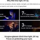 VOOGLAM Oversize Square Reading Glasses For Women Men Anti Blue Light UV Eyestrain Reader Computer TV Phone Glasses Charisse (Black)