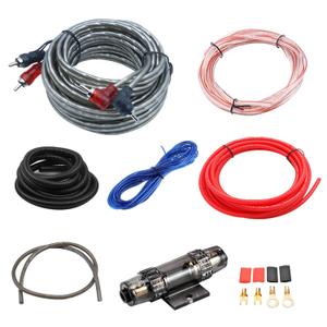 4 Gauge Amplifier Wiring Kit, 2000W Complete All-in-One Car Audio Amp Install Set with RCA & Fuse, Quick Connect for Radio, Subwoofer & Speakers