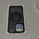 Magnetic Compatible with iPhone 16 Pro Max Case with Stand [Military Grade Drop Tested][Compatible with Magnet] Ring Translucent Slim Hard Back Soft Edge, Black