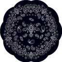 CC HOME Black Bandana Birthday Paper Plates Napkins Paisley Print Disposable Tableware Set Party Supplies Western Cowboy Theme Dinnerware Sets Serves 24 Guests for Party Plates Napkins 88PCS