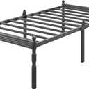 18 Inch Twin XL Bed Frame, Heavy Duty Metal Platform with Integrated Anti-Slip Design to Prevent Mattress Sliding, with Storage Space, No Box Spring Needed, Easy Assembly