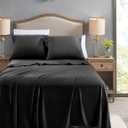 FreshCulture King Flat Sheets Only, Pack of 6, Soft Microfiber Bedding Sheets for Home, Salons, Hotels, Bulk Flat Sheets Only King Size (Black)