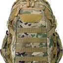 21L Small Tactical Backpack | Fit 12 Inch Laptop, Water Bottle Holder, 1050D fabric, Molle, Daily Work, Travel, Hiking (Camo)