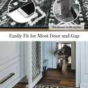 Lahome Machine Washable Non-Slip Rug 6x9 - Ultra-Thin Stain Resistant Boho Moroccan Black Area Rugs Soft Low-Pile Distressed Geometric Tribal Print Carpet for Living Room Bedroom Dining Room