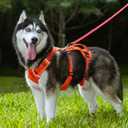 EXCELLENT ELITE SPANKER Escape Proof Dog Harness Reflective Harness with Padded Handle Breathable Durable Adjustable Vest for Medium Large Dogs Walking Training and Running Gear (Black)