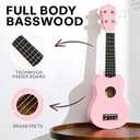 Trendy Soprano 21inch Ukulele Pink Beginner Kit Carrying Bag Tuner Strap Sqare String Fingerboard Stickers Ukulele For Beginners Adult Student Nylon String Guitar Ukelele Ukalele