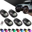 5PCS Wireless Solar Cab Lights for Truck, No Drill Type-C Charging Cab Roof Top Marker Lights, 8-Colors LED Marker Lights with Vibration Sensor for Pickup SUV Jeep ATV