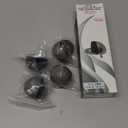 Floor Door Stopper Satin Nickel with Rubber pad, Semicircle Shaped Door Stopper, Stainless Steel for Protecting Wall (2inch x 4pack, Dark Grey)