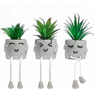 OLEEK small fake plants office decor - fake succulents plants artificial for desk decor - fake plant office decorations for work - office decor for women - office plants cubicle accessories room decor