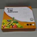 Gmtsl Bamboo Fruit Basket for Kitchen 3 Tier Fruit Bowl For Kitchen Counter, Large Fruit Holder With Banana Hangers, Idea For Vegetable Storage, Bread Display, Snack Organizer(White)