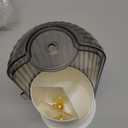 Toothbrush Holders with Sliding Lid, Rotating 3 Slots Bathroom Organizer Countertop, Tooth Brush Toothpaste Holder Bathroom Counter Stand Sink Organizer Caddy for Vanity Makeup Brushes Holder (White+Transparent Black)