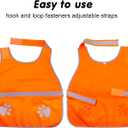 Geyoga 2 Pieces Dog Reflective Vest Adjustable Dog Safety Service Vest Pet High Visibility Apparel Pet Jacket Clothes Safeguard for Hunting Outdoor Walking Night(L,Blaze Orange, Fluorescent Yellow)
