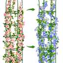 Trellis for Climbing Plants Outdoor, 6FT Garden Obelisk Rustproof PE Coated Metal Potted Plant Climbing Support, Thickened Tube Plant Tower Trellis for Clematis Vine Support Indoor (1 Pack)