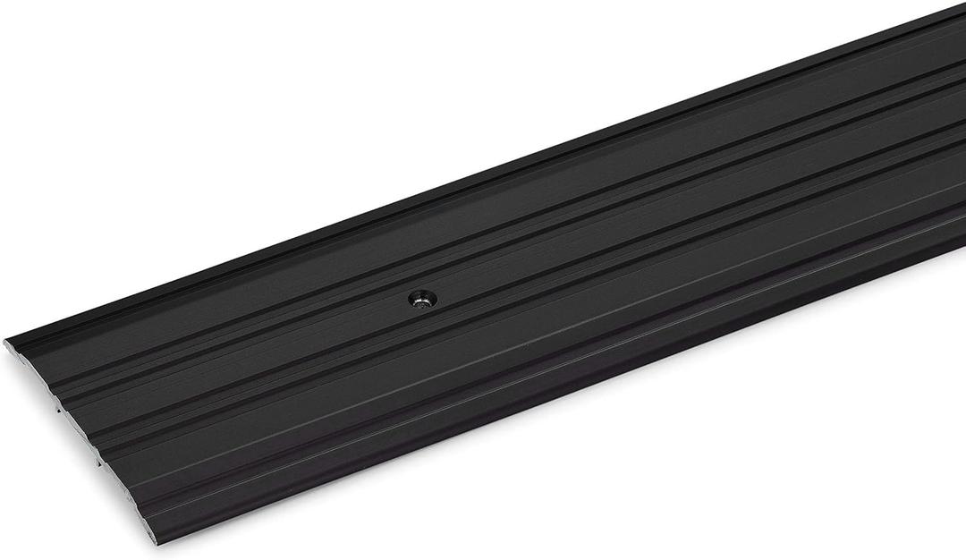 4" Wide x 1/4" High Corrugated Black Aluminum Threshold - 3 FT by Randall Manufacturing (Part Number A-77-BLK)