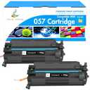 TRUE IMAGE 057 Toner Cartridge Replacement for Canon 057 057H CRG-057 ImageCLASS MF445dw MF448dw LBP226dw LBP227dw LBP228dw MF449dw MF445 LBP220 LBP230 MF440 MF450 Laser Printer Ink (Black, 2-Pack)