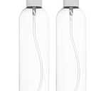 BRIGHTFROM Fine Mist Spray Bottles 8 OZ, Empty Refillable Containers - Essential Oils, Disinfectant Spray, Water 2 PACK (Clear, White Mist)