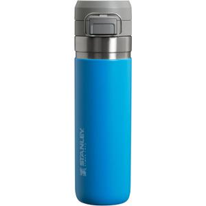 Stanley Quick Flip GO Water Bottle 24 oz | Push Button Lid | Leakproof and Packable for Travel and Sports | Insulated Stainless Steel | BPA-Free | Azure