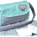 Adora Baby Doll Diaper Bag with Sturdy Straps, Includes Changing Mat and 2 Doll Diapers (Fits 13" Dolls), for Ages 3+ - Zig Zag Print 