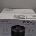 CUCKOO CRP-P1009SB 10-Cup (Uncooked) / 20-Cup (Cooked) Heating Pressure Rice Cooker & Warmer with Nonstick Inner Pot, 13 Menu Modes, Fuzzy Logic Tech, 3 Voice Guide, Auto Clean (Black) (10 cups)