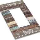 3 x 1 Gang Single GFCI/Decorator Rocker Outlet Light Switch Wall Plate Cover Rustic Vintage Country Family Home Inspirational Quotes Rule Cabin Barn Wood Decorative One Device Electrical Faceplate Dimmer
