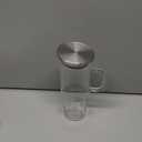 BTaT Glass Coffee Tumbler, 28 oz, Iced Coffee Cups with Stainless Steel Lids