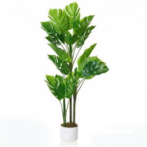 GAOMON 3.6ft Artificial Monstera Deliciosa Plants in Planter | Faux Tropical Palm Tree with 16 Leaves,Artificial Floor Plants for Indoor and Outdoor Home Porch, Garden