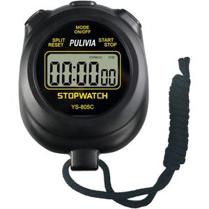 Stopwatch Timer with Countdown, Simple Operation Digital Stop Watch for Sports, Countdown-Alarm Button-Sound, AAA Battery Included (Black)