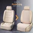 IVICY Faux Linen Front Car Seat Cover Durable, Non-Slip Seat Protector for Cars 1 Unit, Light Beige