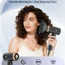 Travel Hair Dryer, Dual Voltage Mini Ionic Blow Dryer for Fast Drying, Compact Lightweight Hair Dryer with Magnetic Diffuser for Home & Travel, Portable Hairdryer International 110-240V (Black)