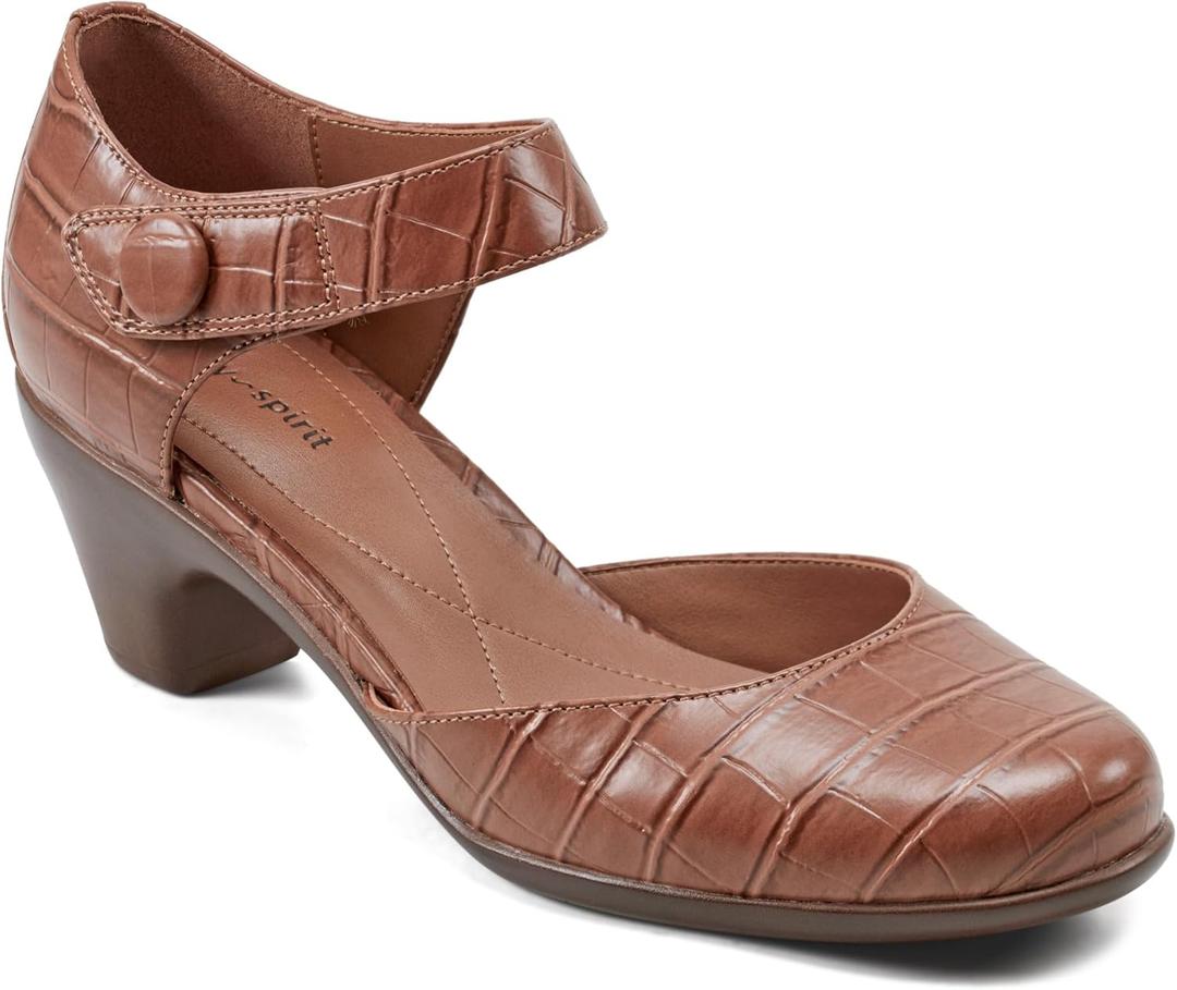 Easy Spirit Womens Clarice3, Brown Croc (US 5)